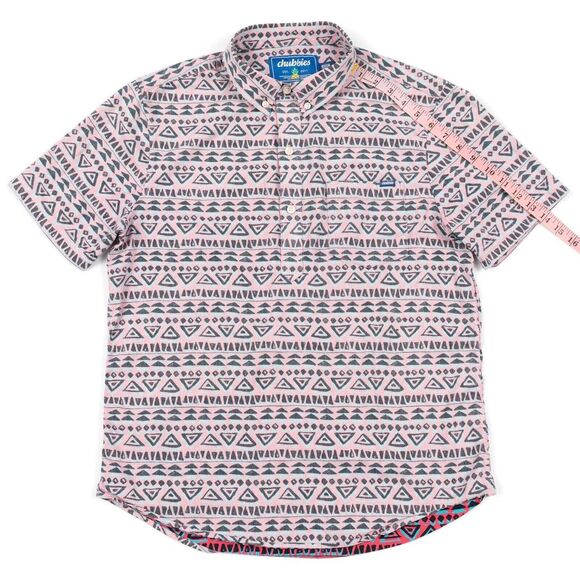 Chubbies Men's Shirt Aztec Pattern Performance Half Button Pullover Top Medium - Picture 4 of 10